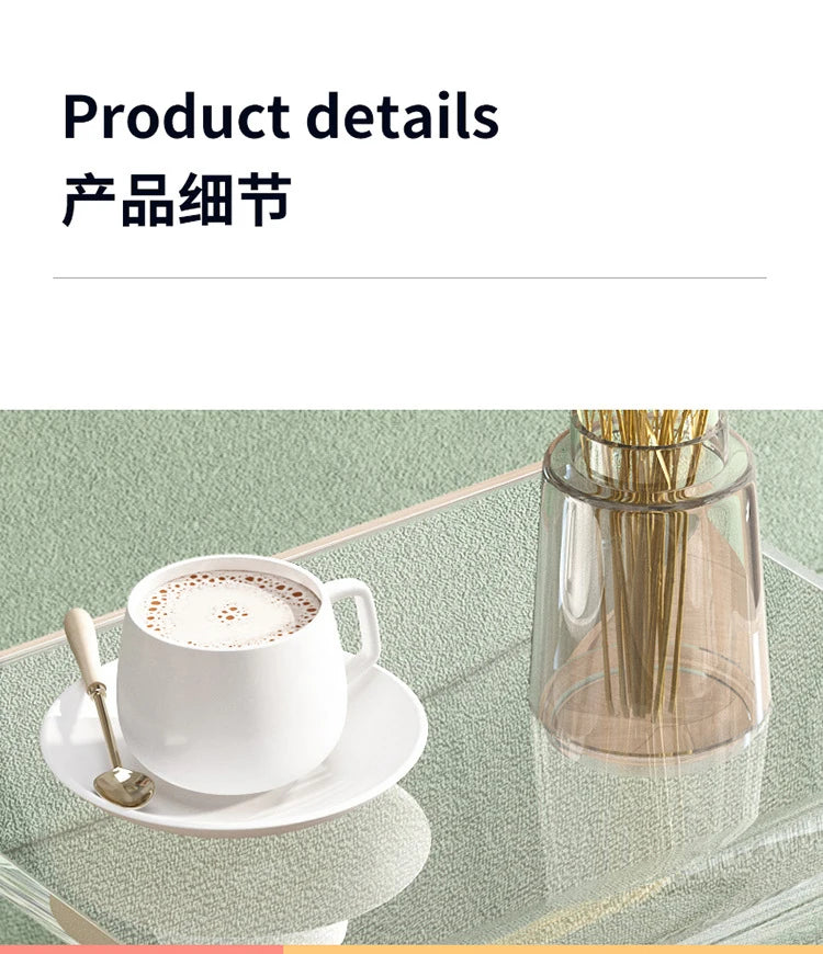 C-type Acrylic Sofa Tables Clear Side Coffee Table Living Room Bay Window Computer Table Bedroom Corner Stand Balcony Storage