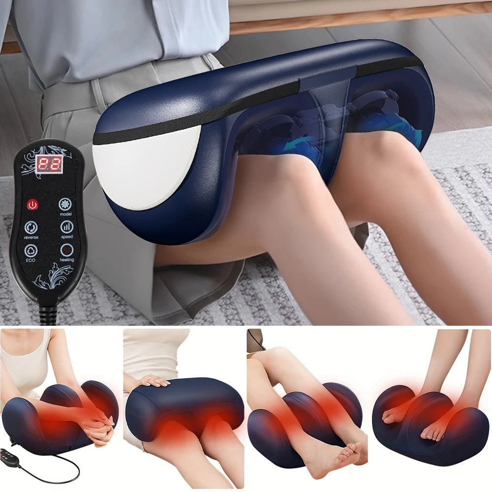 Super Big Electric Leg Massager Smart Heated Calf Massage Shiatsu Kneading Machine Roller Foot Muscle Remote Control Relaxation