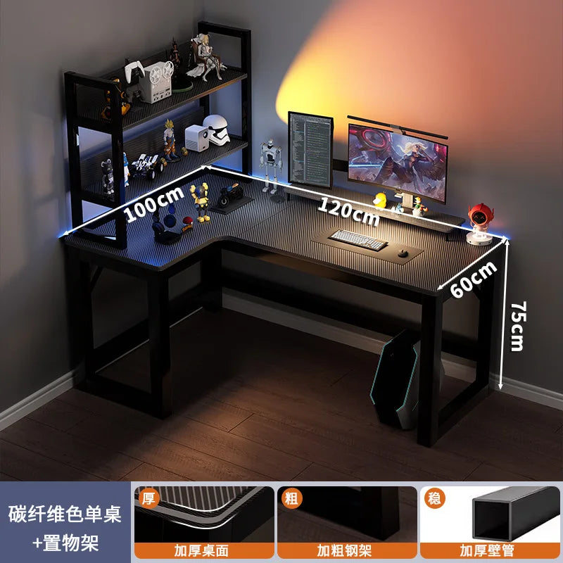 Creative Corner Computer Desks European Office Furniture Double Table Internet Cafe Gaming Desk Home Bedroom Wooden Study Table