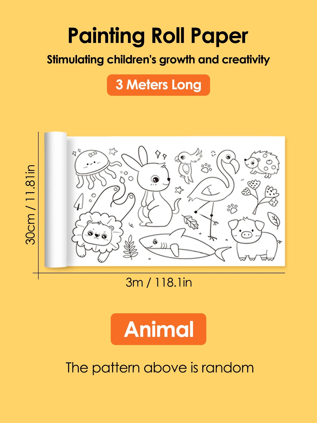 Children Drawing Roll DIY Sticky Color Filling Paper Coloring Paper Roll For Kids DIY Painting Drawing Early Educational Toys