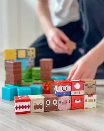 Magnetic Building Blocks Mine World Magnet Cube Set for Boy Girl Kid Age 3+ DIY Model Children Stem STEM Sensory Toy Gift