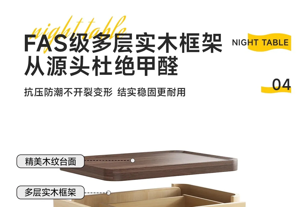 Smart Bedside Table Side With Combination Lock Deluxe Bedside Table Locker Safe Box Cabinet Nightstands Home Bedroom Furniture