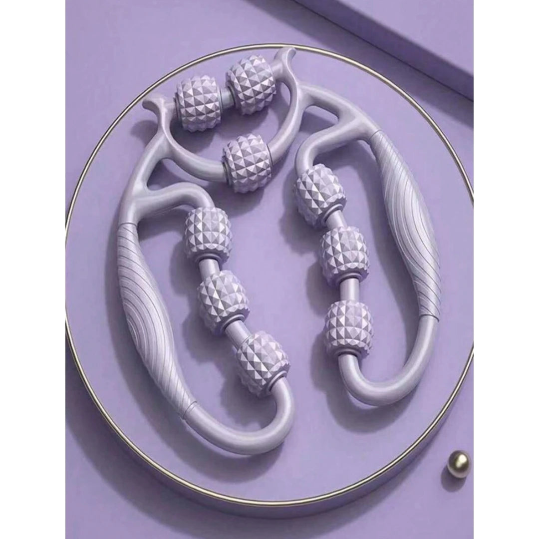 1Pcs 9-Wheel Muscle Roller for Cellulite Reduction And Muscle Soreness Relief - Fascia Massage Tool for Thigh Calf Arm