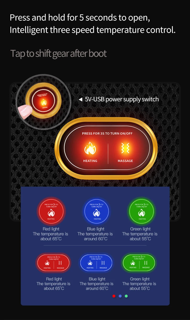 Heating Calf 3 Modes Electric Airbag Compression Leg Heated Calf Foot Heating Muscle Relax Blood Circulation Foot Massage