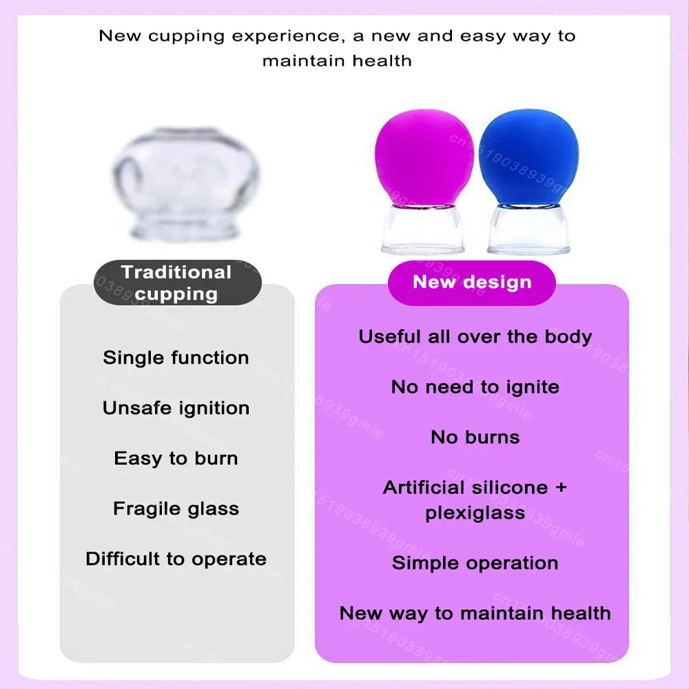 Facial Silicone Cans Cupping Cups Lifting Massage Chinese Cupping Set Small Mini Eye Cup Vacuum Cups Popularity Health Care