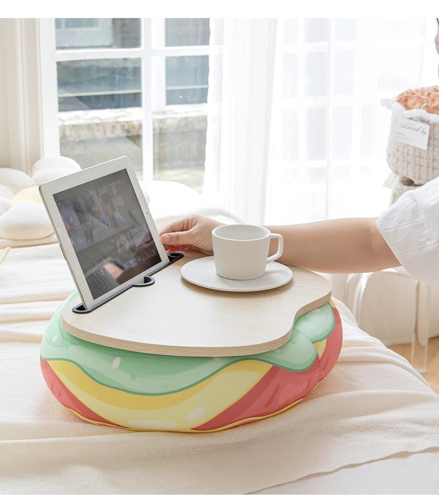‌Magnetic Snap-On Lap Desk Memory Foam Cushioned Laptop Tray Ergonomic Study Table for Bed/Couch/Dorm Anti-Slip Book Holder