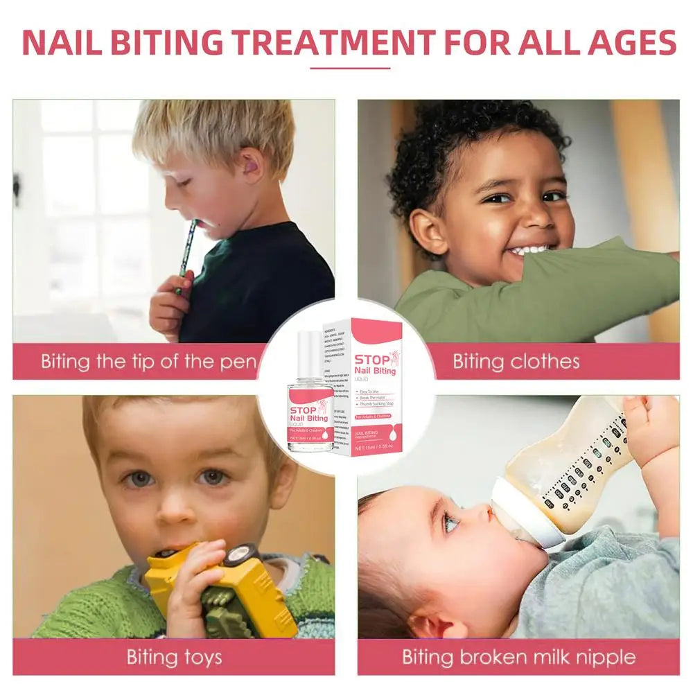15ml Liquid To Stop Nail Biting 0.5fl oz Anti Bite Nail Polish Anti Nail Biting For Kids Care For All Ages Stop Thumb Sucking