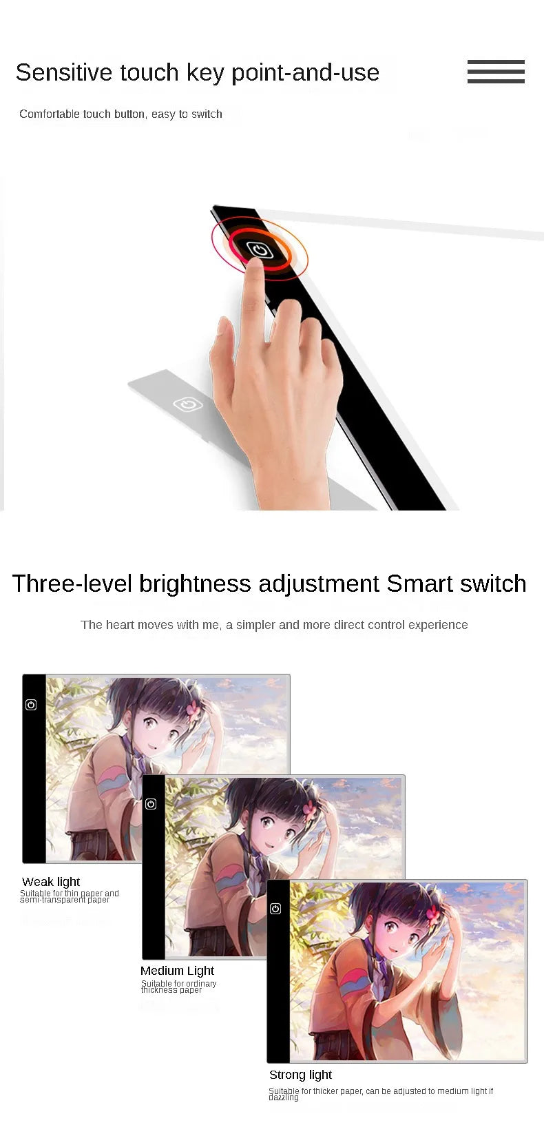 A3/A4/A5 3-Level Dimming Led Drawing Copy Pad Board Children's Toy Painting Educational Kids Grow Creative Gifts For Children