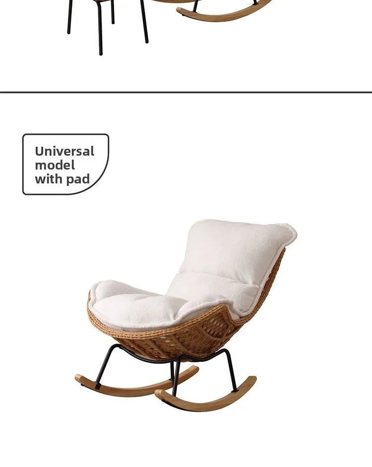 Outdoor Rattan, Recliner, Rocking Chair, Balcony, Outdoor, Courtyard, Leisure, Chair, Lazy, Sofa, Living Room, Sleepable