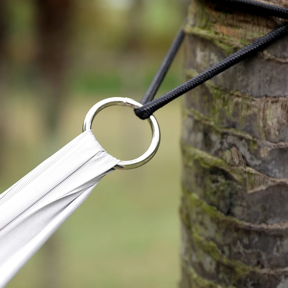 Portable Hanging Hammocks Single Person for Travel Beach Outdoor Camping Colorful High Strength Parachute Fabric Bed Storage Bag