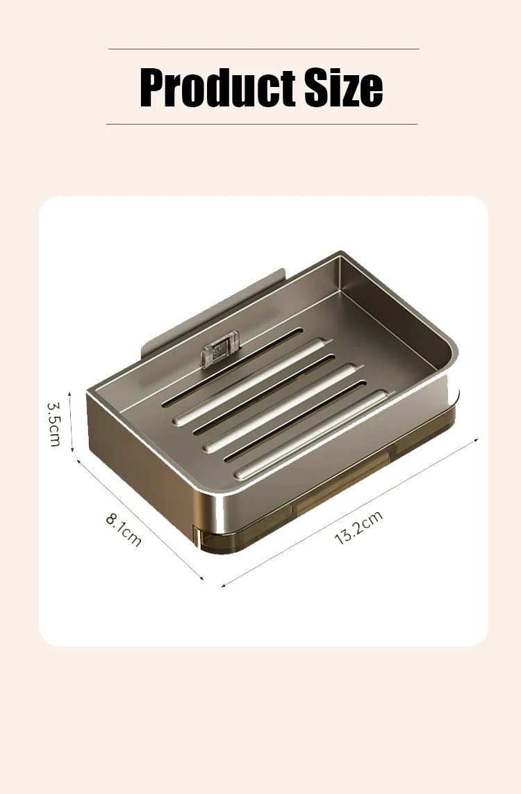 Metal Iron Soap Holder Without Drilling Bathroom Soap Dish With Drain Water Wall Soap Dish Organizer Bathroom Accessories