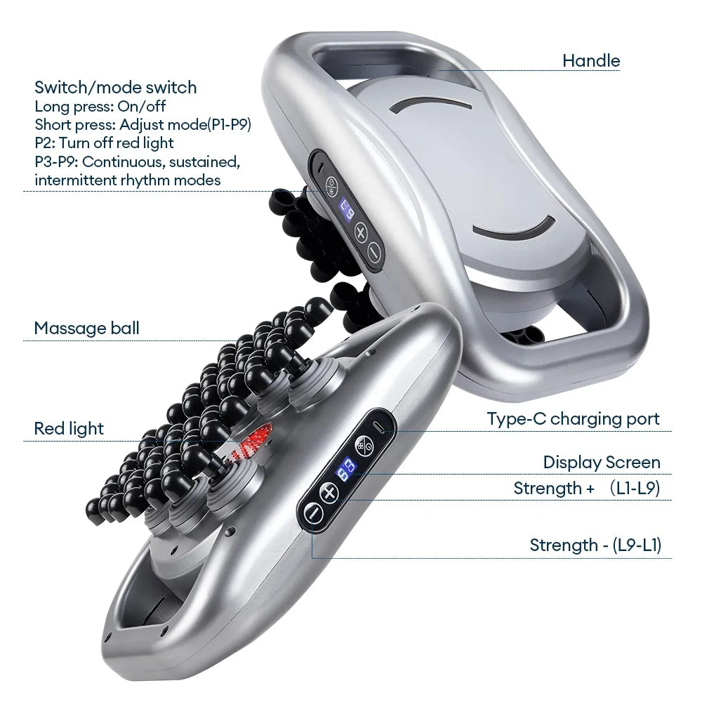 66-head Fascia Gun High Frequency Vibration Body Massage Gun Back Massager Waist Massager Neck Shoulder Thigh Fascia masajeador