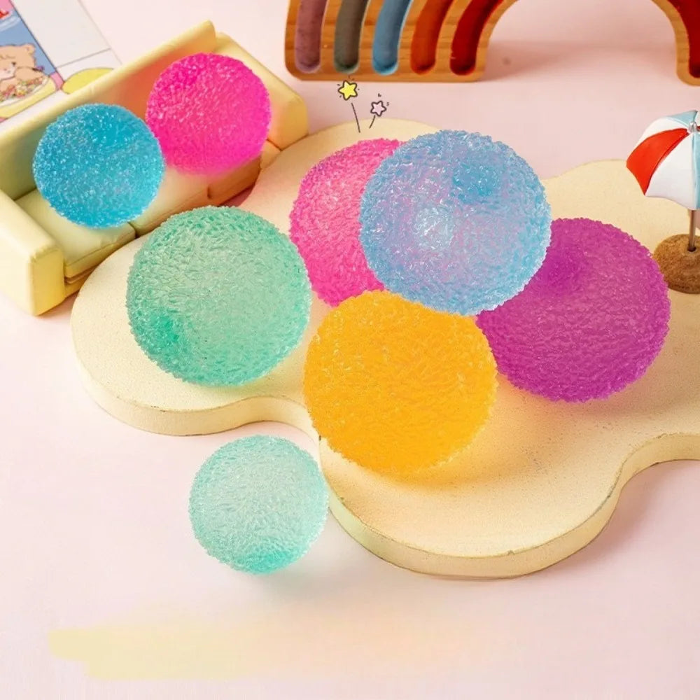 1Pc Squishy Multicolor Texture Ice Ball Squeeze Toy for Kids Adult Soft Pinch Pop Fidget Toys Children Halloween Christmas Gifts