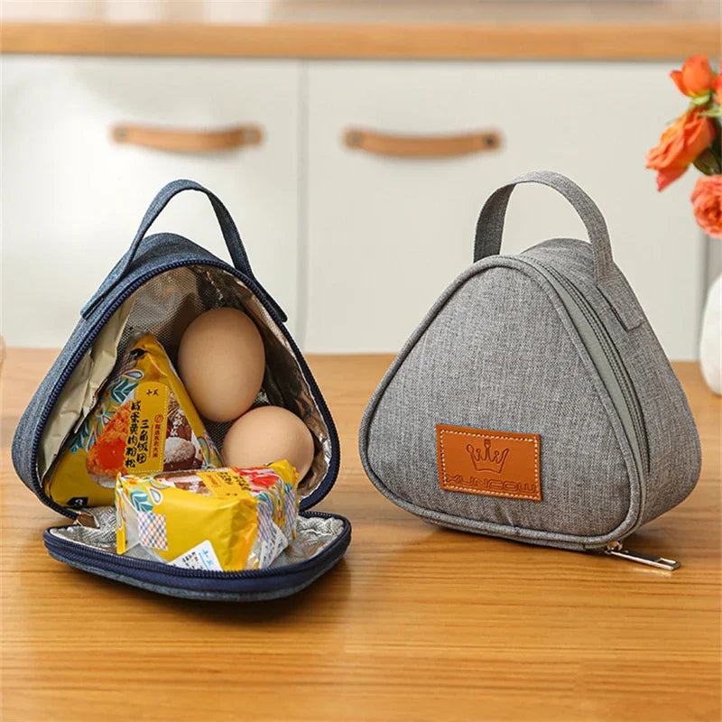 portable triangle insulation bag Rice and vegetable roll bag lunch bag milk sandwich egg breakfast bag insulation bag