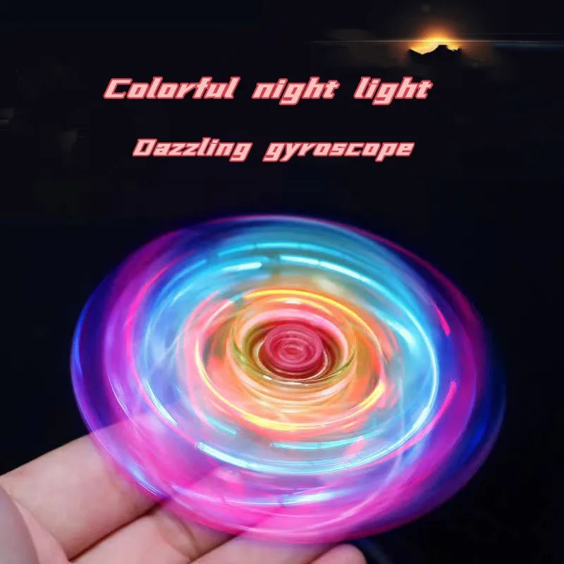 Hand Top Spinners Crystal Luminous LED light Fidget Spinner Glow in Dark EDC Stress Relief Toys Kinetic Relief Gyroscope for