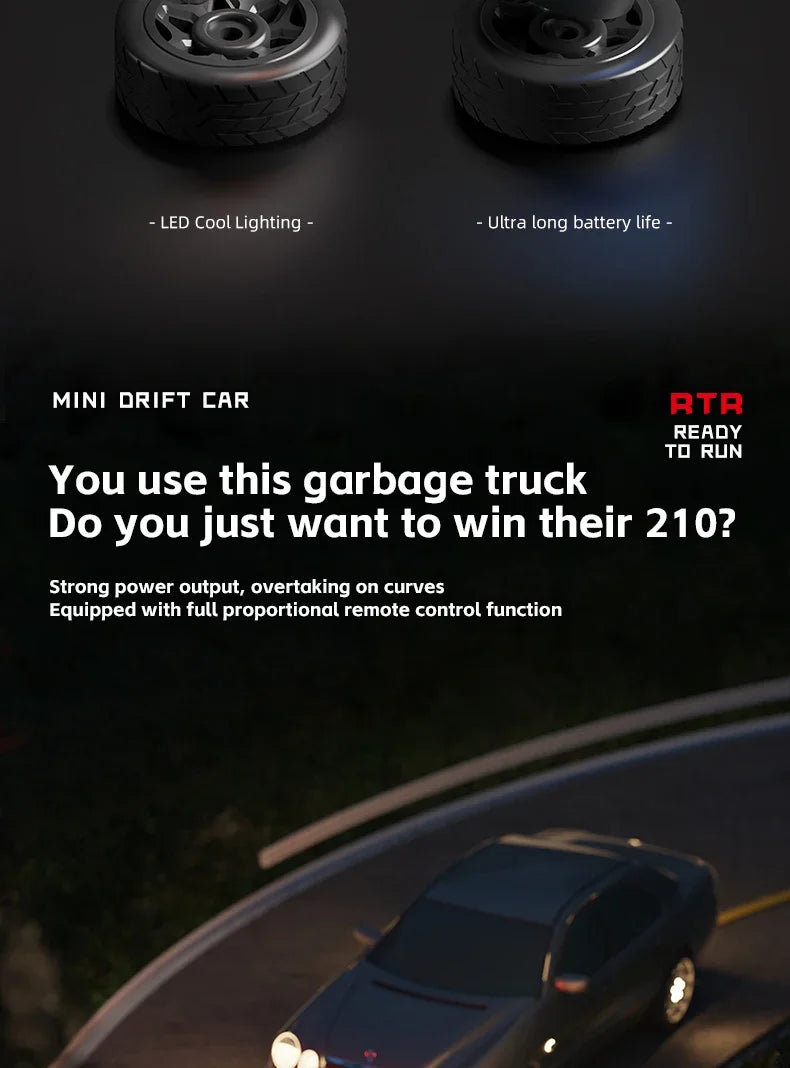 RC Drift Car 1/64 AE86 Mini Desktop Remote Control 2.4G 4WD Off-road Drifting Racing Vehicle Electric Toy Boys Cars