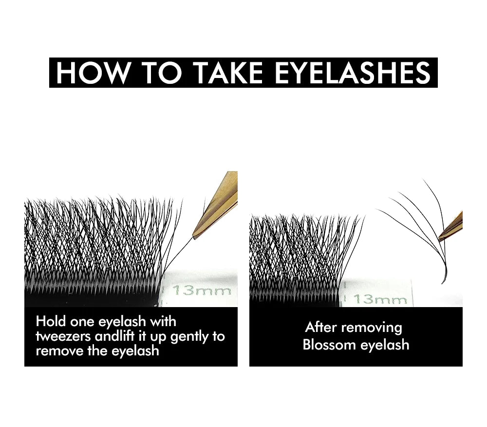 NATUHANA W-Shaped 4D 5D Volume Eyelash Extensions Premade Volume Fans W Shape Lashes Natural Soft False Eyelashes for Makeup