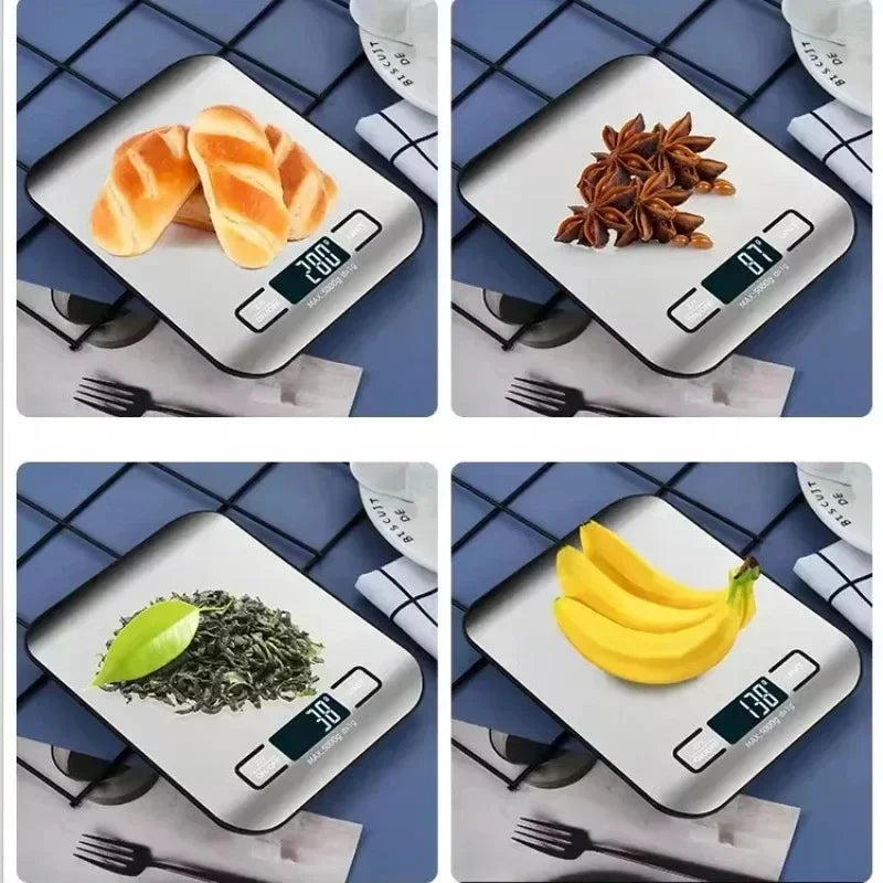 New 5kg-1g Digital Electronic Kitchen Scale with LED Display Stainless Steel Panel Ideal for Home Jewelry Snacks &Baking