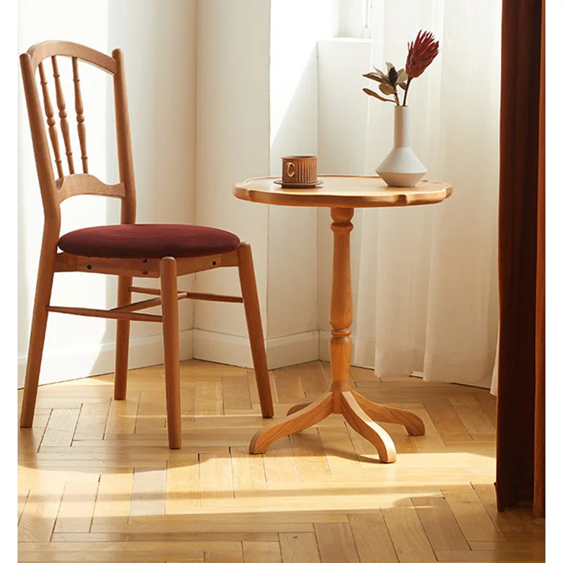 JOYLIVE Clarity Side Japanese Cherry Wood Side A Few Small Apartment Living Room Furniture Sofa Side Shelf Round Small Table New