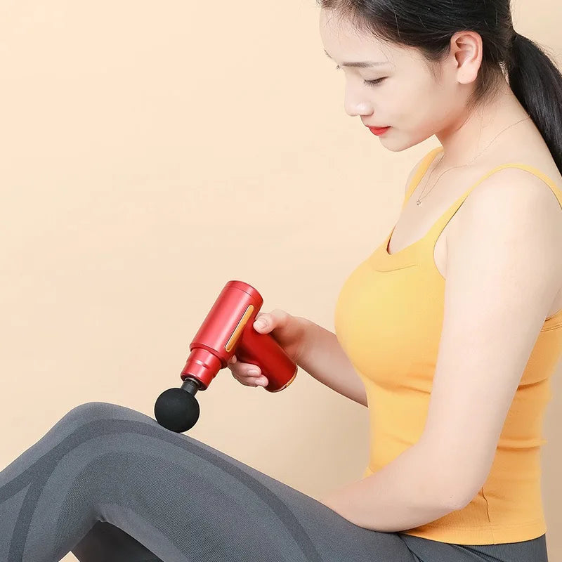 New Portable Fascia Gun Deep Tissue Massage Mini Lightweight and Adjustable Speed Massage Equipment Suitable for the Whole Body
