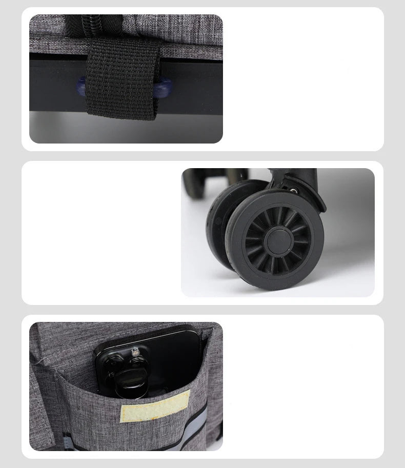 New Oxford Trolley Case Cat Carrier Backpack Travel Pet Bag with Reflective Stripe Outdoor Small Animals Rabbit Kitten Dog Bag