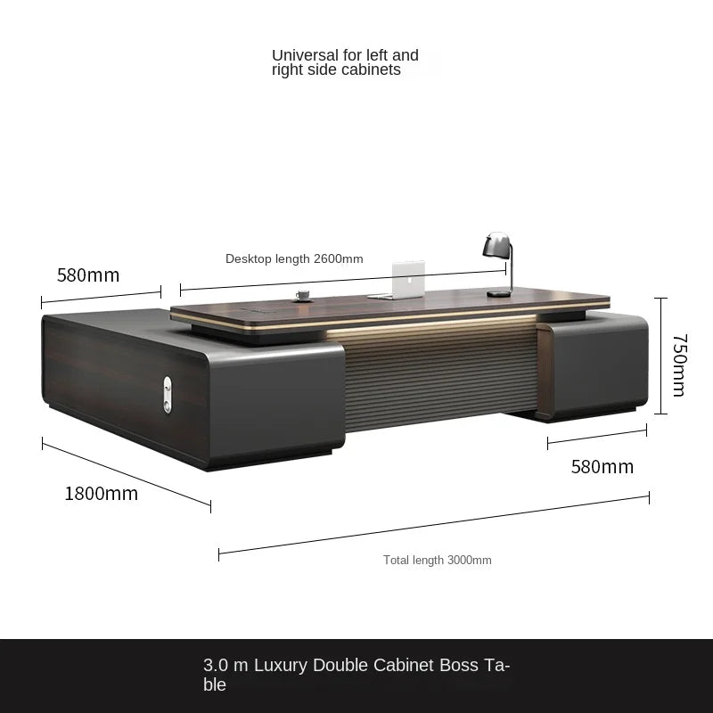 Corner Storage Office Desk Standing Drawers European Floor Computer Desks Black Wood Escritorios De Ordenador Modern Furniture
