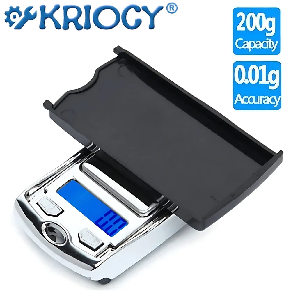 1Pc 200g 0.01g Precision Portable Car Key Shape Mini Digital Pocket Electronic Gram Scale with LCD Display and Batteries