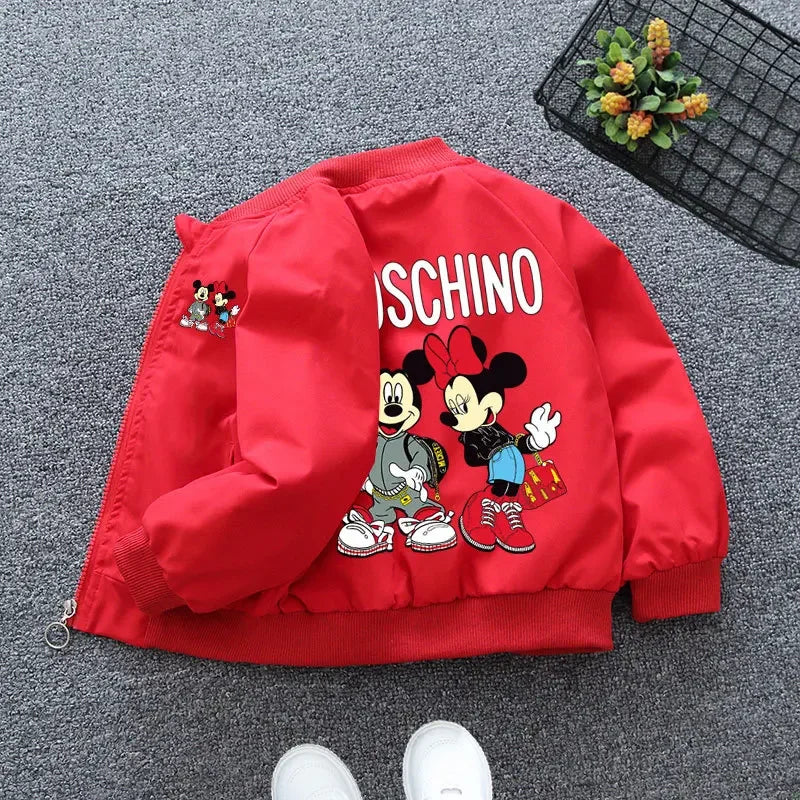 New Autumn Baby Boys Girls Jacket Fashion Cartoon Donald Duck Print Outerwear for Kids Clothes Spring Children Windbreaker Coats