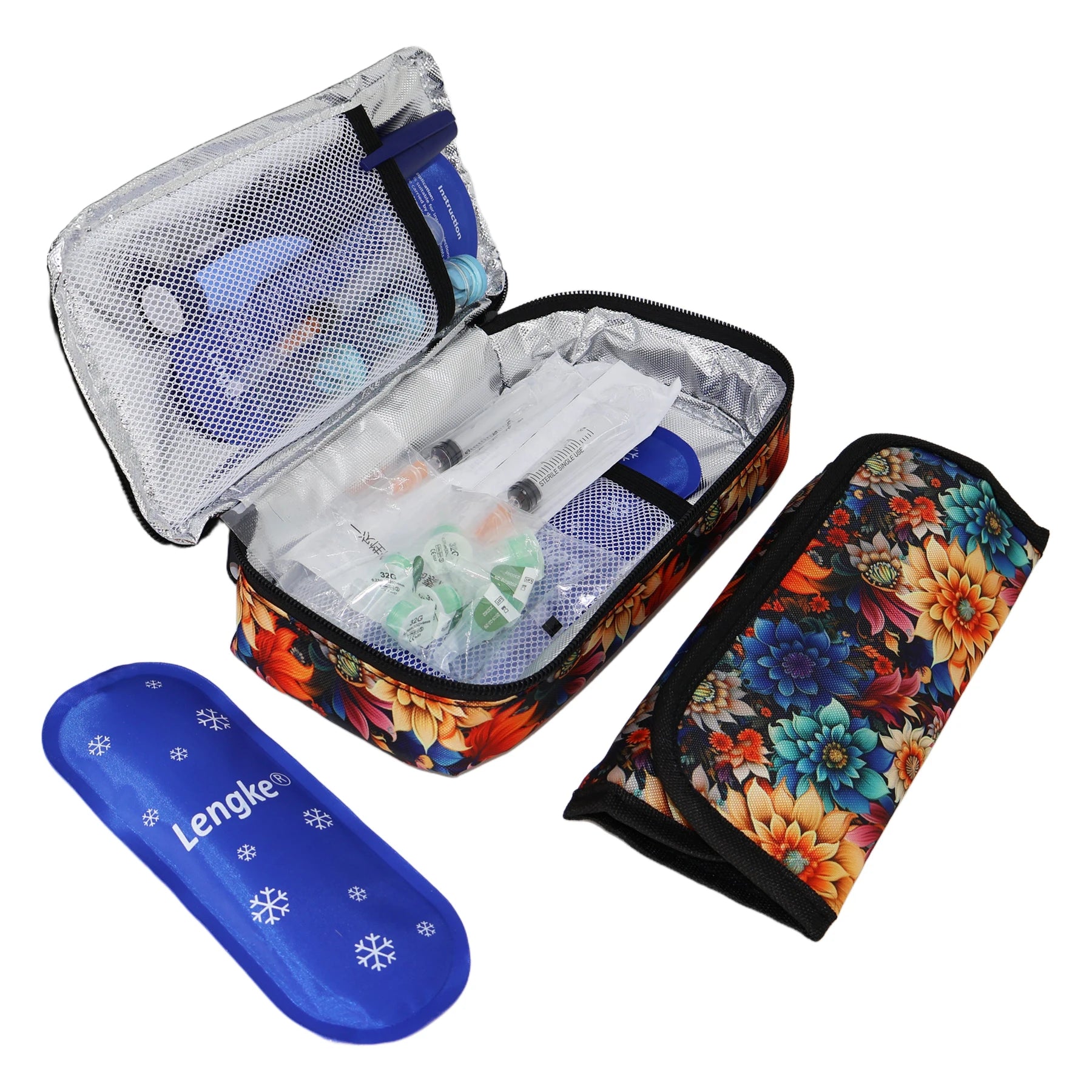 Large Portable Insulin Cooler Travel Bag - Lightweight, Durable Design for Outdoor Camping and Travel