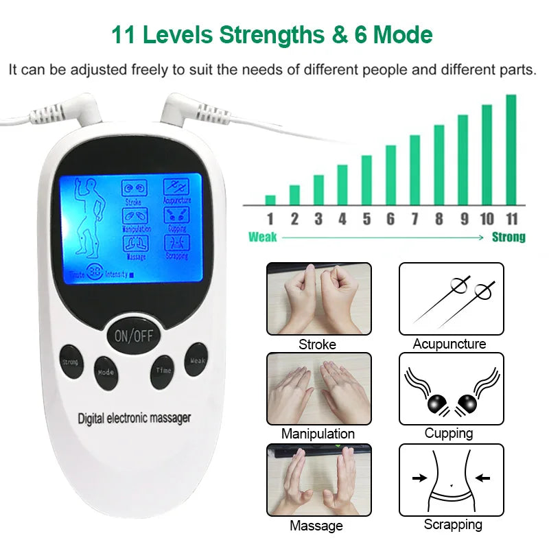 EMS Muscle Machine Body Massager Relaxation Treatments Tennis Acupuncture Pen Massage Tens Fisioterapia Muscle Electrostimulator