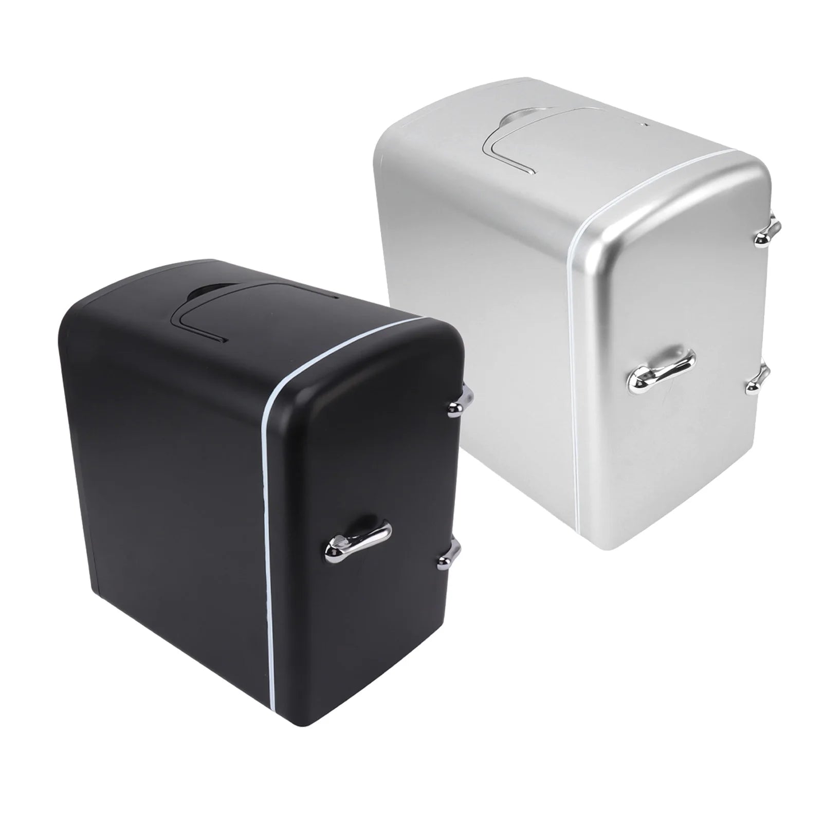 Mini Fridge 36W 4L 6 Cans Capacity Portable Travel Car Refrigerator Cooler Warmer Low Noise DC12V Car Adapter AC100‑240V