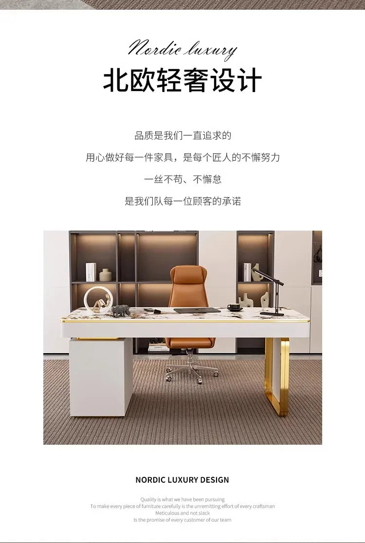 Modern Luxury Rock Slab Room Desks Gaming Desk Computer Desk Office Table Gaming Table Motion Study Computer Desks Furniture