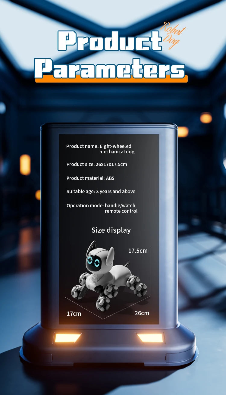 Y9 8WD RC Robot Dog Car Toy 2.4G Radio Remote Control Cars Touch-sense Music Stunt Drift Vehicle Electric Toy for Boys Kids Gift