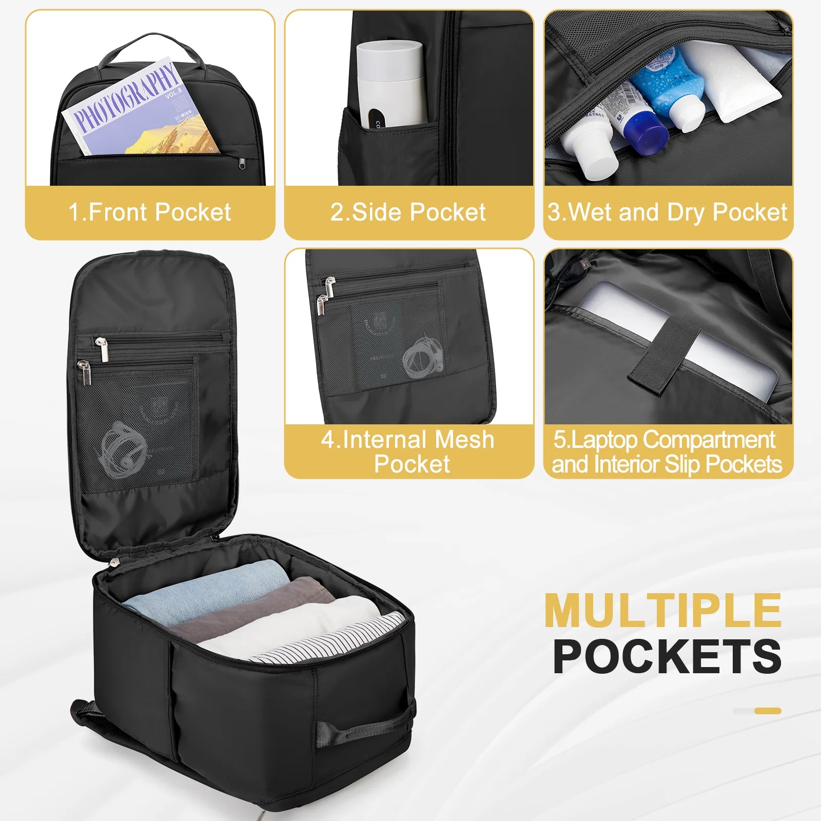 Ryanair Backpack 40x20x25 Cabin Bag, Hand Luggage Travel Backpack for Easyjet Cabin Bag 45x36x20, Laptop Backpack for Women/Men