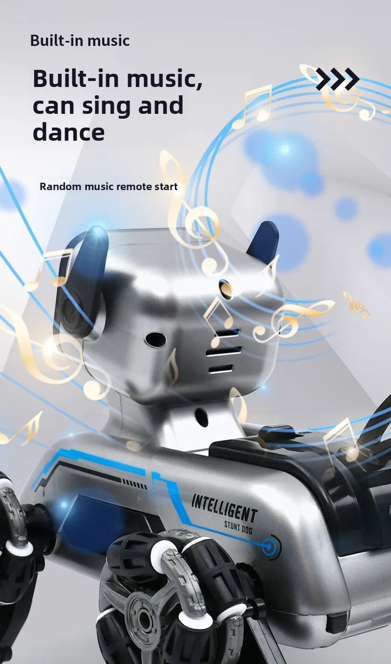 8 Wheel Stunt Mech Dog Rc Toy Gesture Control Climb Transform Electric Smart Robot Pet For Kids Birthday Gift Toy Fun