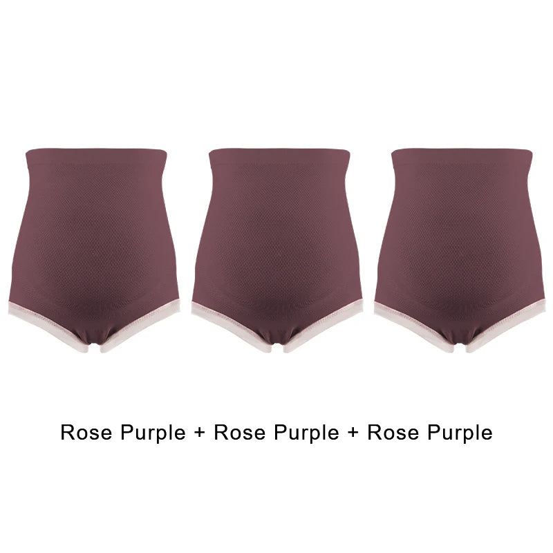 3PCS Maternity Panties High Waist Pregnant Panties Adjustable Belly Support Briefs for Pregnant Women Lace Solid Cozy Intimates