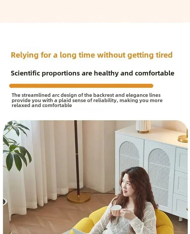 Single Seat Designer Pumpkin Lazy Sofa Balcony and Bedroom Can Lie Down and Recline Italian Minimalist Rochburg Football Sofa