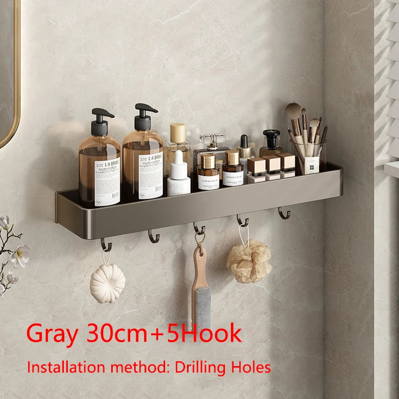 Bathroom Shower Shelf Shower Caddy Wall Floating Shelf Bathroom Toilet Shelf Kitchen Cabinet Storage Shelves Rack Organizers