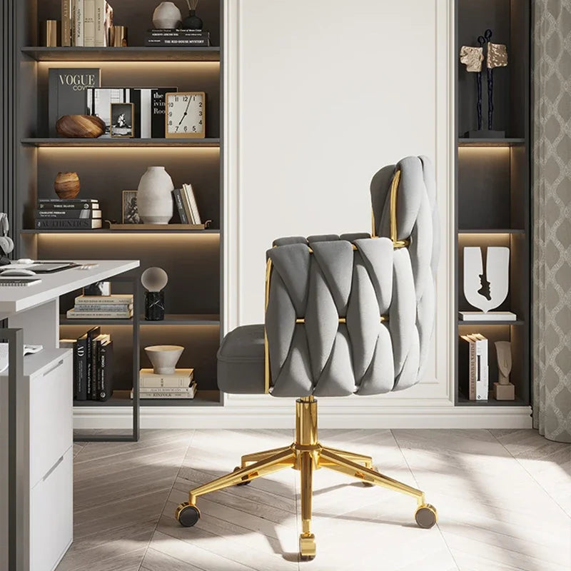 Study Throne Office Chair Vanity Modern Ergonomic Luxury Nordic Office Chair Designer Relaxing Sillas De Oficina Salon Furniture