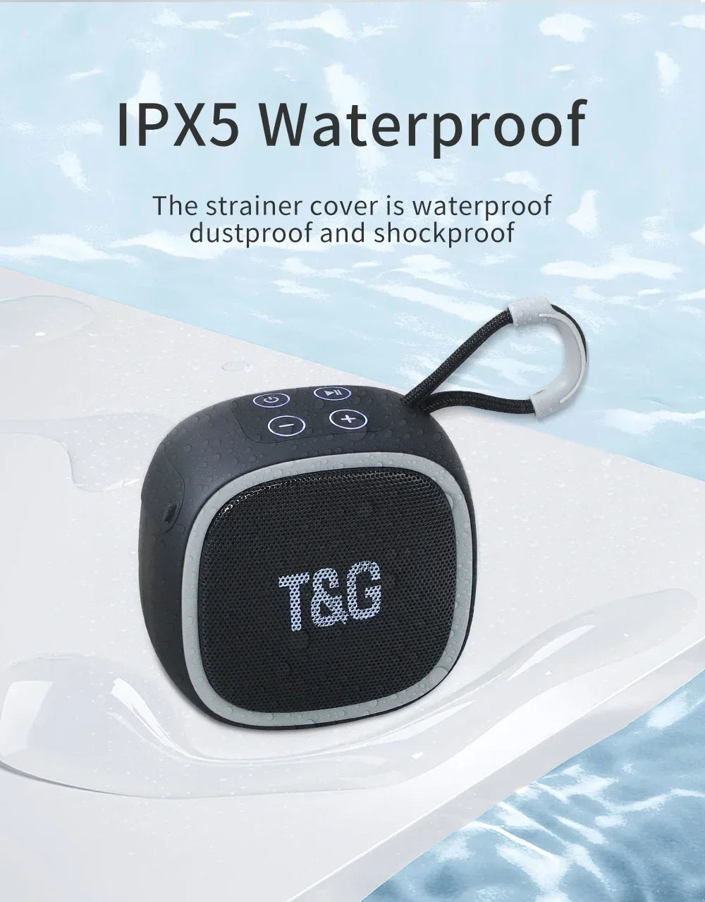 T&G TG659 Mini Wireless Powerful Waterproof Bluetooth Speaker TWS Bluetooth 5.3 Sound Box HIFI Loudspeaker Support TF Card Radio
