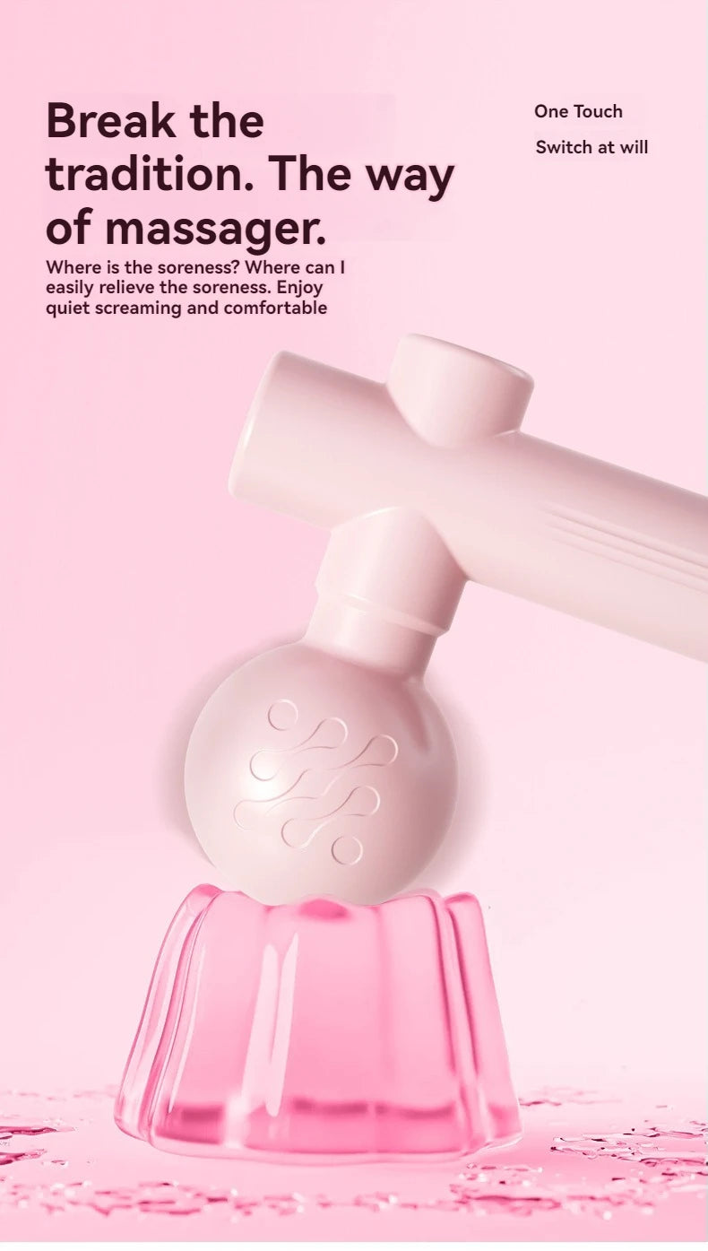 2025 New USB Mini Massage Gun Fascia Machine Muscle Relaxation Vibrating Gun Rod Massage Fitness Equipment Neck Grab Fascia Gun