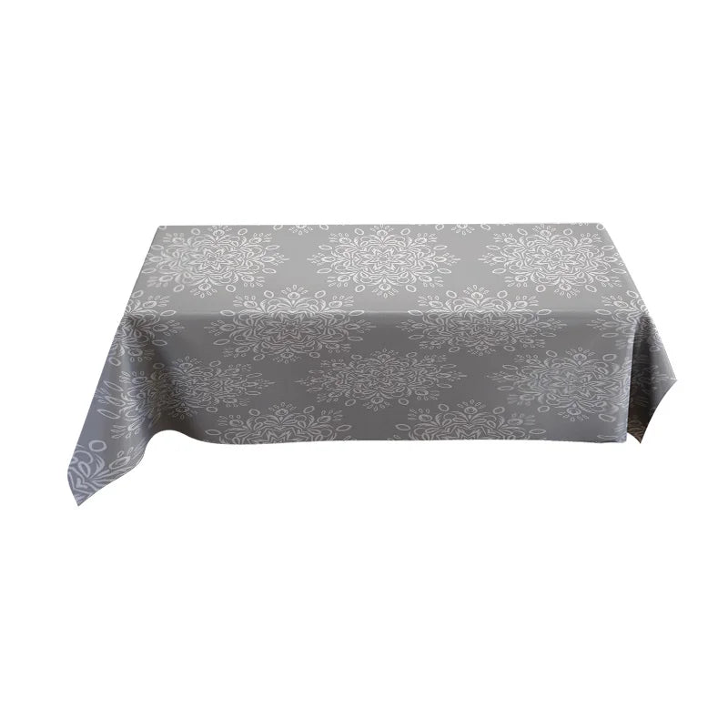Modern Floral Printed Rectangular Tablecloths for Dining Room Decor Easy Care Polyester Fabric with Multiple Size Options Availa