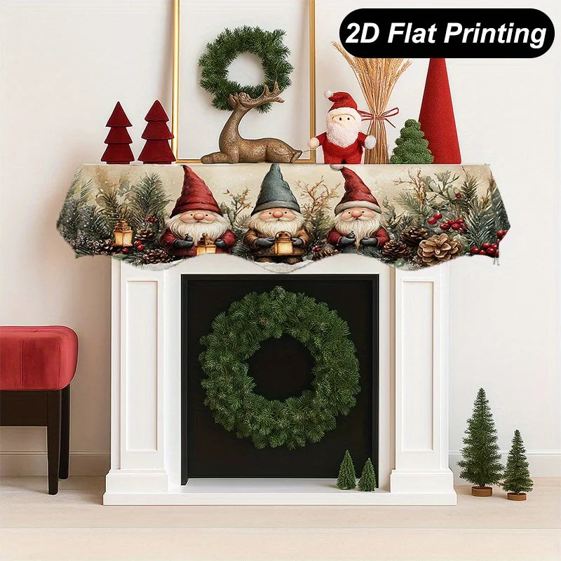 Christmas dwarf Fireplace Mantel Scarf Christmas Party Decor Kids Favors 2025 Xmas Living Room Navidad Natal New Year Gift 2026