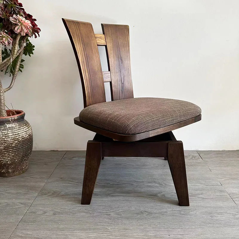 Wood Japanese Swivel Chair Black Walnut Nordic Design Accent Office Chair Desk Relaxing Computer Fotel Gamingowy Home Office