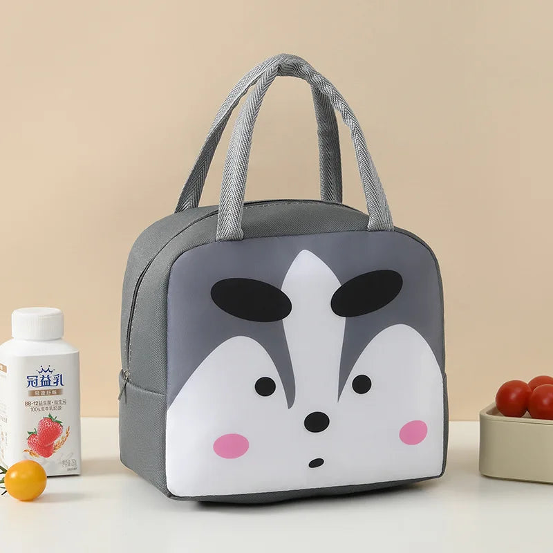 Cartoon Animals Thermal Lunch Bags For Children With Free Shipping Kids Girls Storage Banto Lunchbox Food Bag Insulation Bags