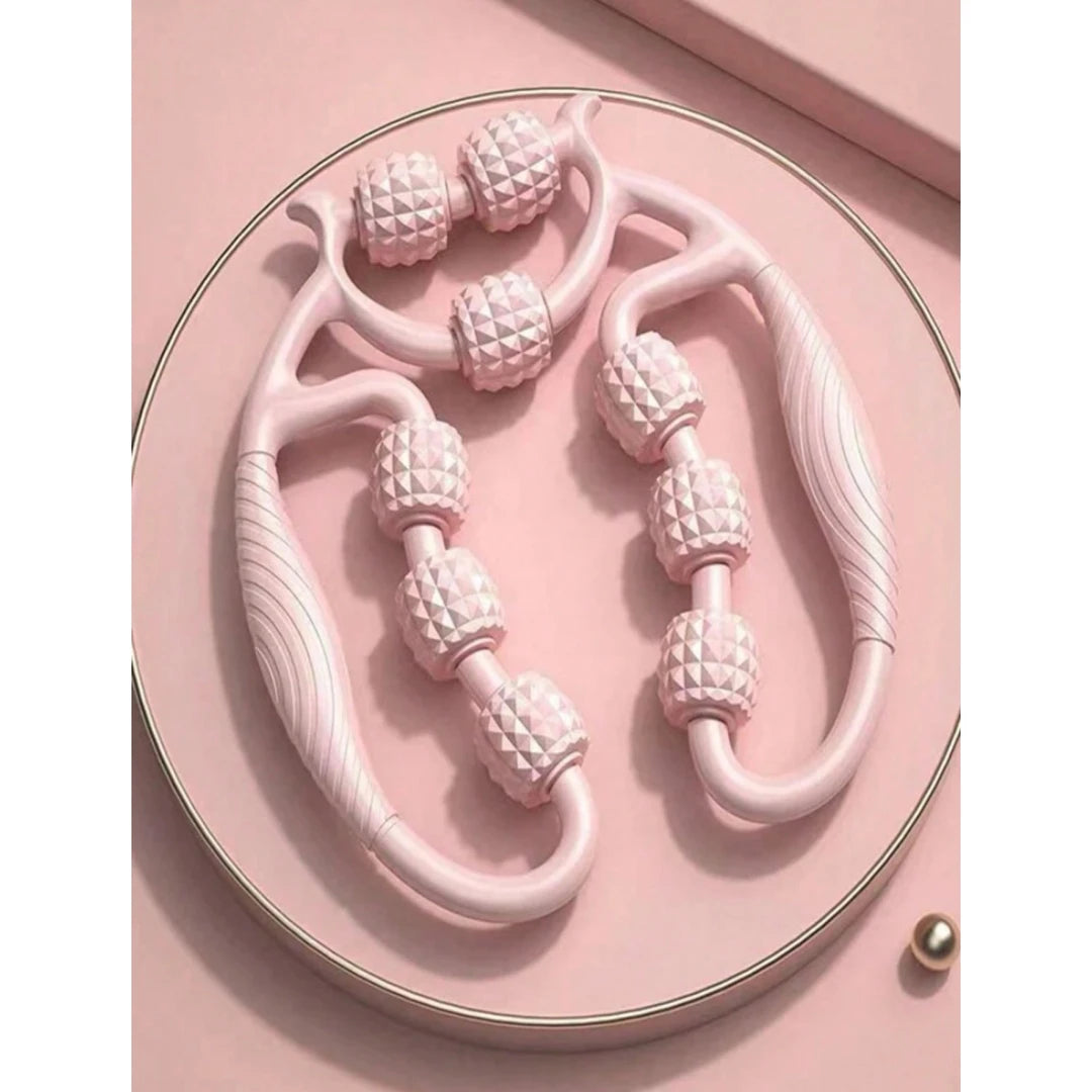 1Pcs 9-Wheel Muscle Roller for Cellulite Reduction And Muscle Soreness Relief - Fascia Massage Tool for Thigh Calf Arm