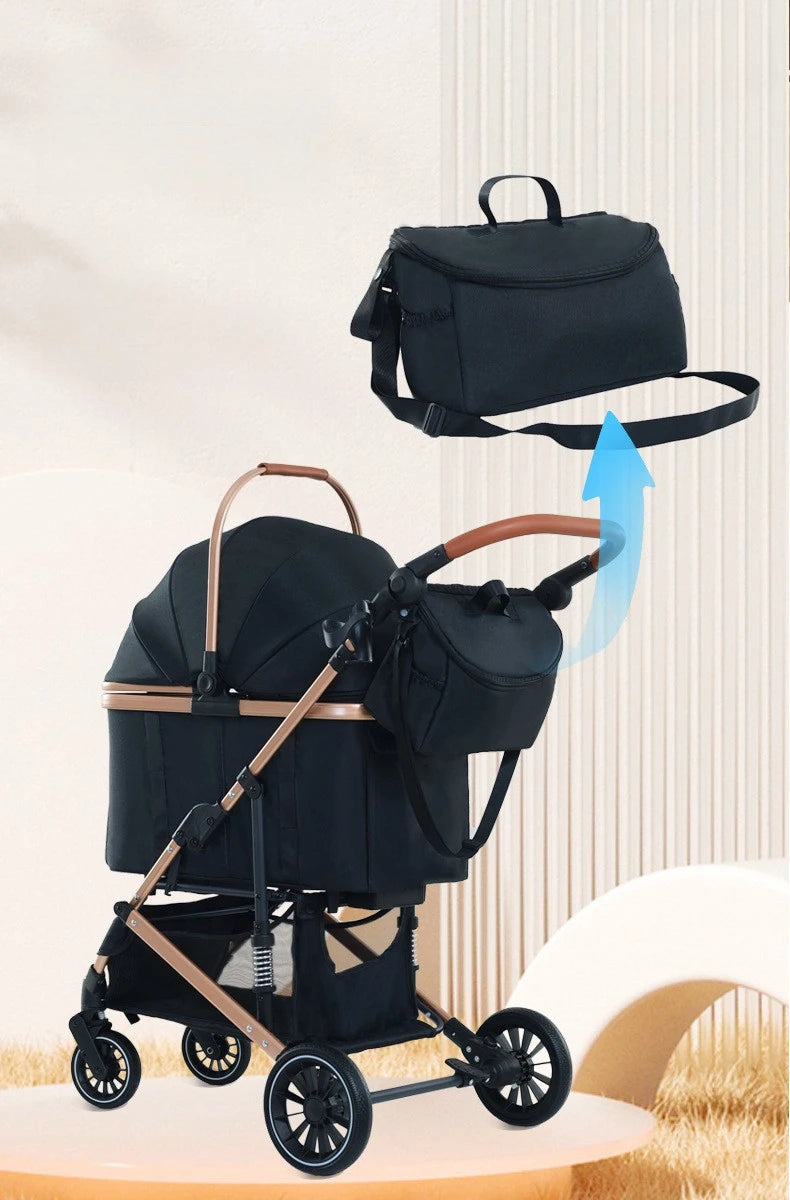 2025 New Pet Stroller Portable Pet Carrier Lightweight Foldable Dog and Cat Stroller Outdoor Travel Pet Stroller