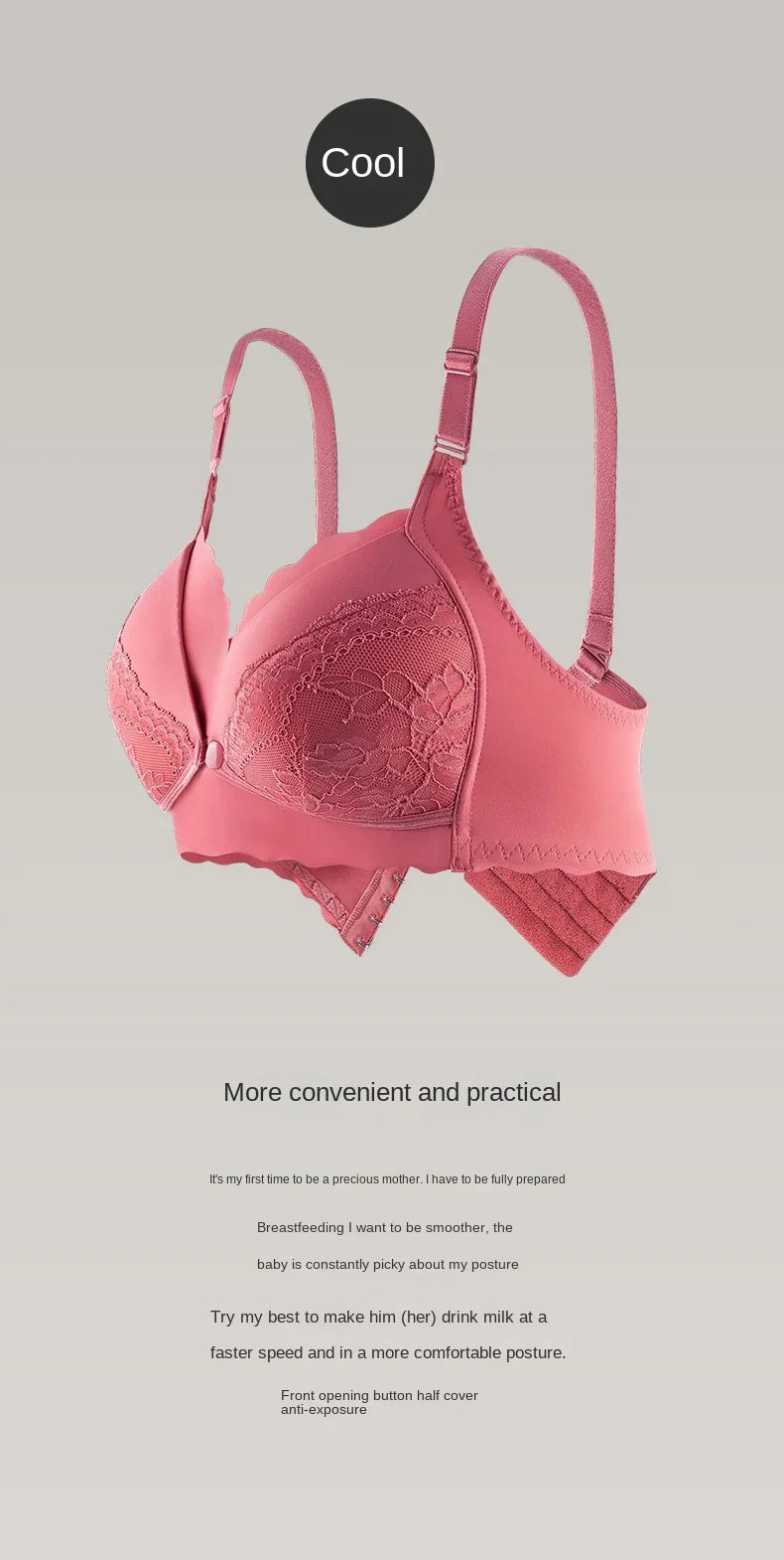 Front Open Nursing Bra Maternity Cotton Breastfeeding Pregnant Women Bralette Wire Free Maternal Underwear Lactation Clothes