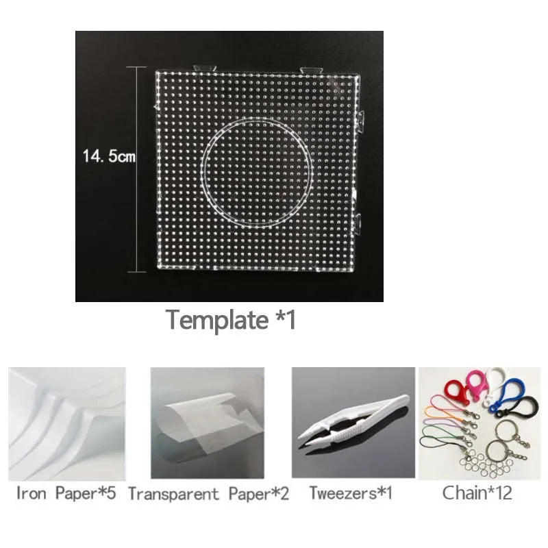 5mm 1000PCS  Black white gray blue green purple Hama Beads for Kids Iron Fuse Beads diy Puzzles Pixel Art Gift Children Toy