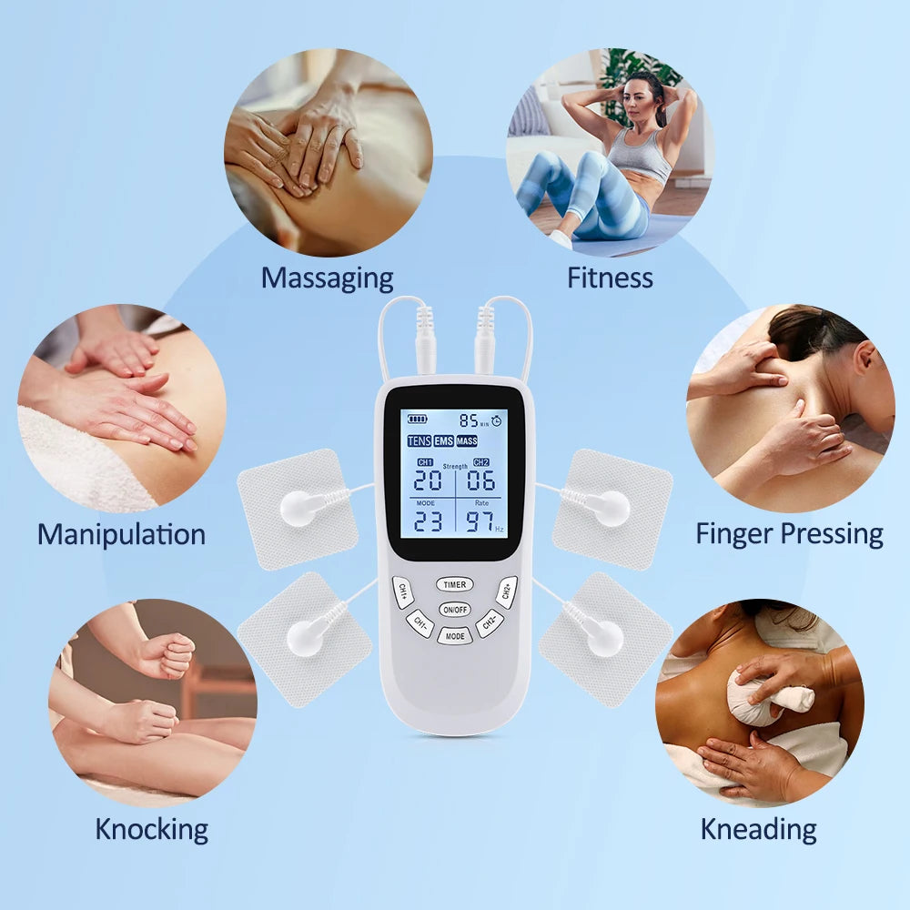 New Upgrade 36 Modes Tens Muscle Stimulator EMS Full Body Massaging Patches Back Waist Knee Digital Tool Muscle Relax Massager